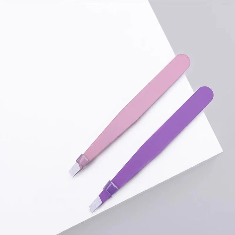 Professional Makeup Eyebrow Tweezers Stainless Steel Slanted Tip Eyebrow Clip Eyebrow Beauty Tool