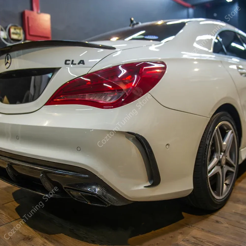 For Mercedes C117 Rear Bumper Flics CLA Class 200 250 220d CLA45 AMG Line Rear Bumper Splitter 2013-2018 Bodykits Tuning