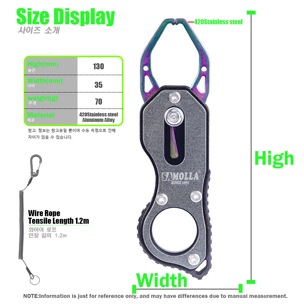Small Fish Lip Hand Grip Plier Fishing Grip Accessories Gripper Equipment Hook Controller Adjustable Grabber Seawater Equipment