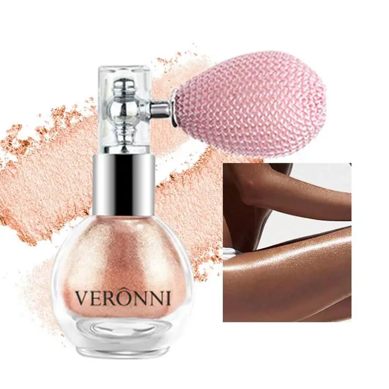Sparkle Powder Spray Shiny Body Glitter Spray Body Glitter High Gloss Makeup Spray Body Bronzer Highlight Powder Spray
