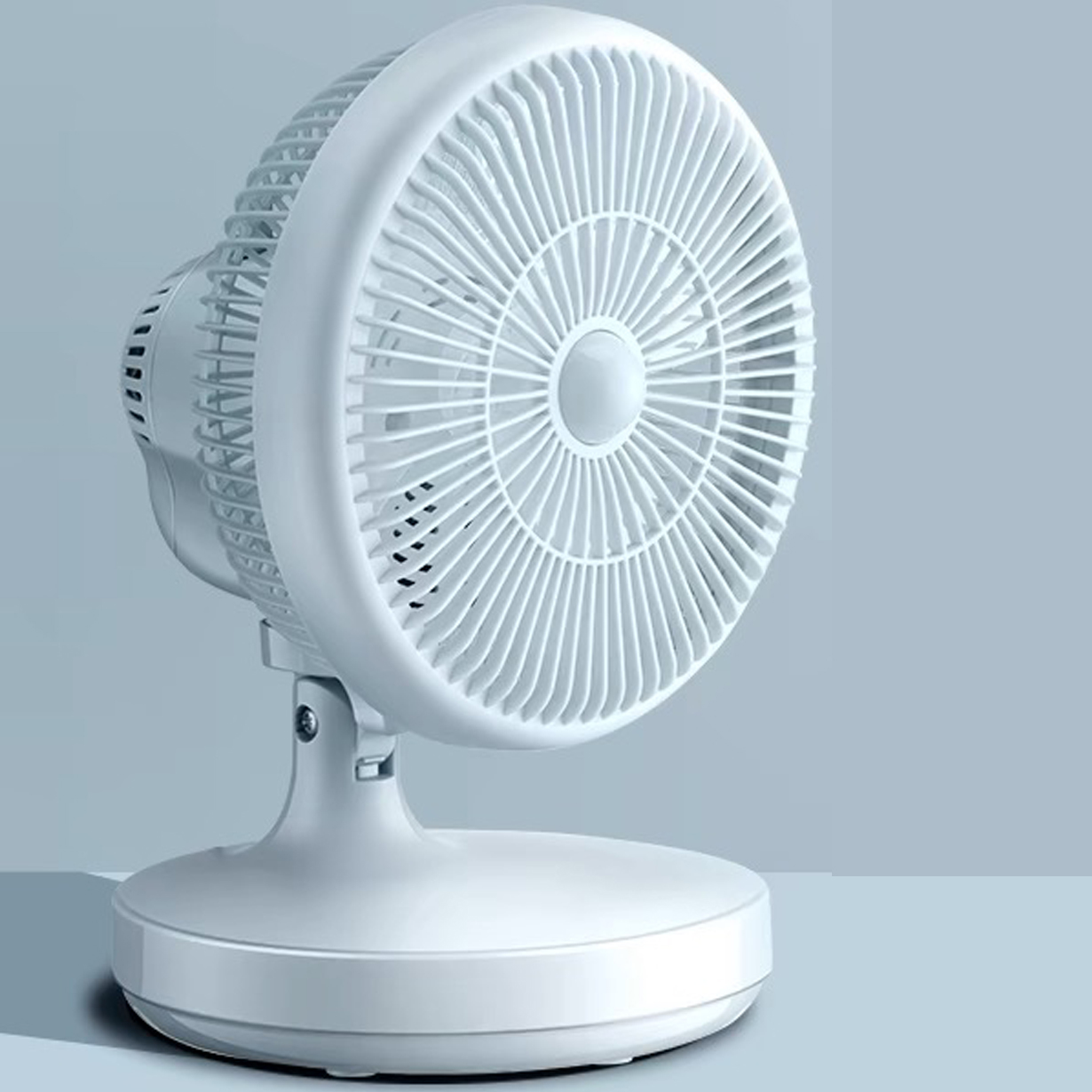 Changhong Electric Fan Mini Bed Office Shake Head Table Fan Household Bedhead Light Sound Desktop Electric Fan blue