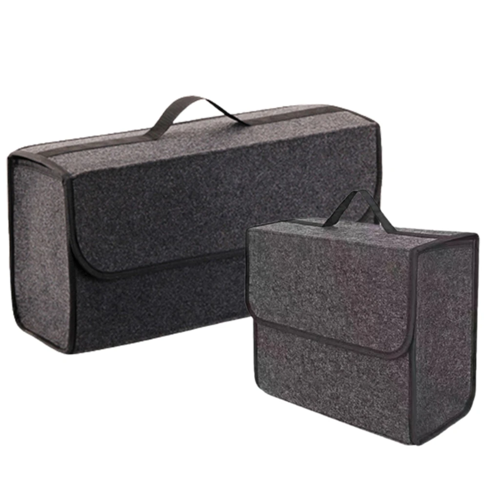 Organizer Large Trunk Suv Car Anti Slip Compartment Boot Storage Tool Car Storage Bag Trunk Stowing Tidying Box Auto Accessories smile