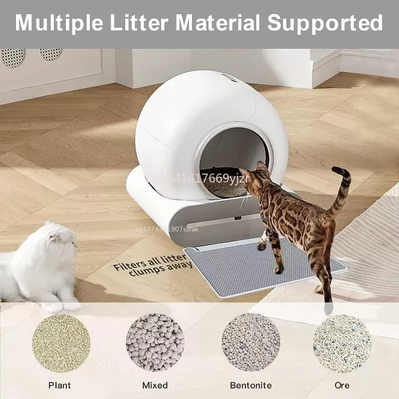 Automatic Cat Litter Box Self Cleaning 65 Large Fully Enclosed Cat Toilet with App Pet Product Caixa Areia Gato Fechada Toilette