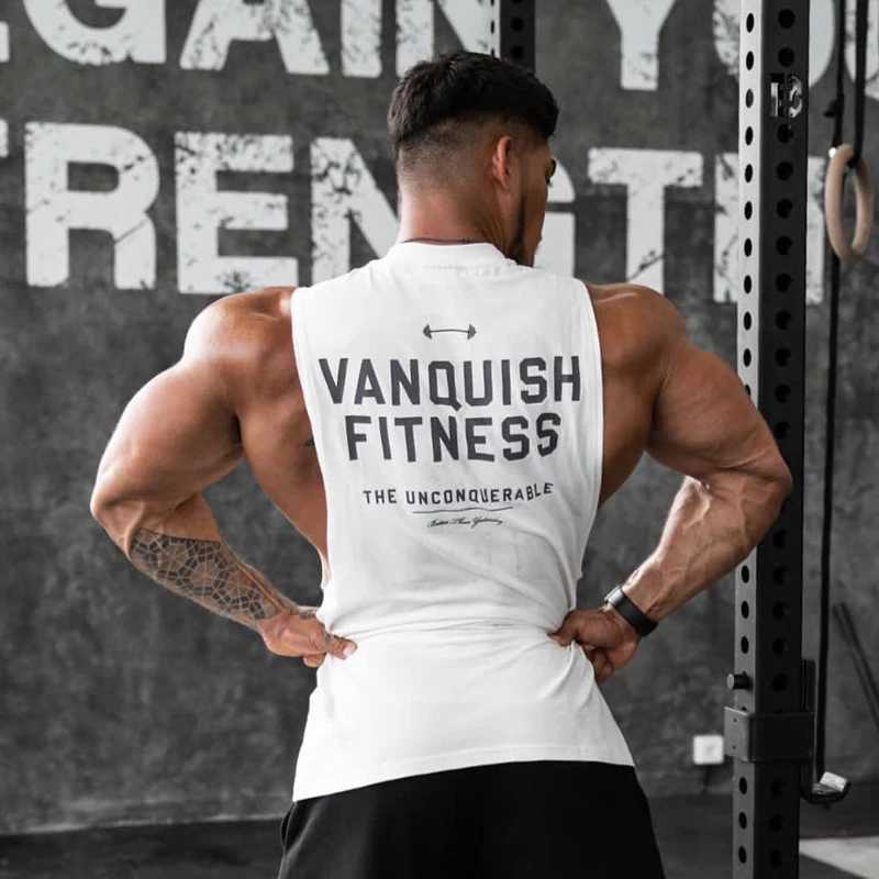Men's Tank Tops Mens retro sleeveless T-shirt new summer gym sports fitness cotton round neck vest casual fashion mens clothing Y240522
