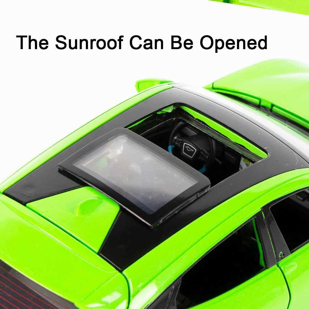 Diecast Model Cars 1/24 Ford Mustang Electric Horse Mach-E Sports Car Model Alloy Diecast New Energy Sound Light Model Vehicle Toys for Child Gifts