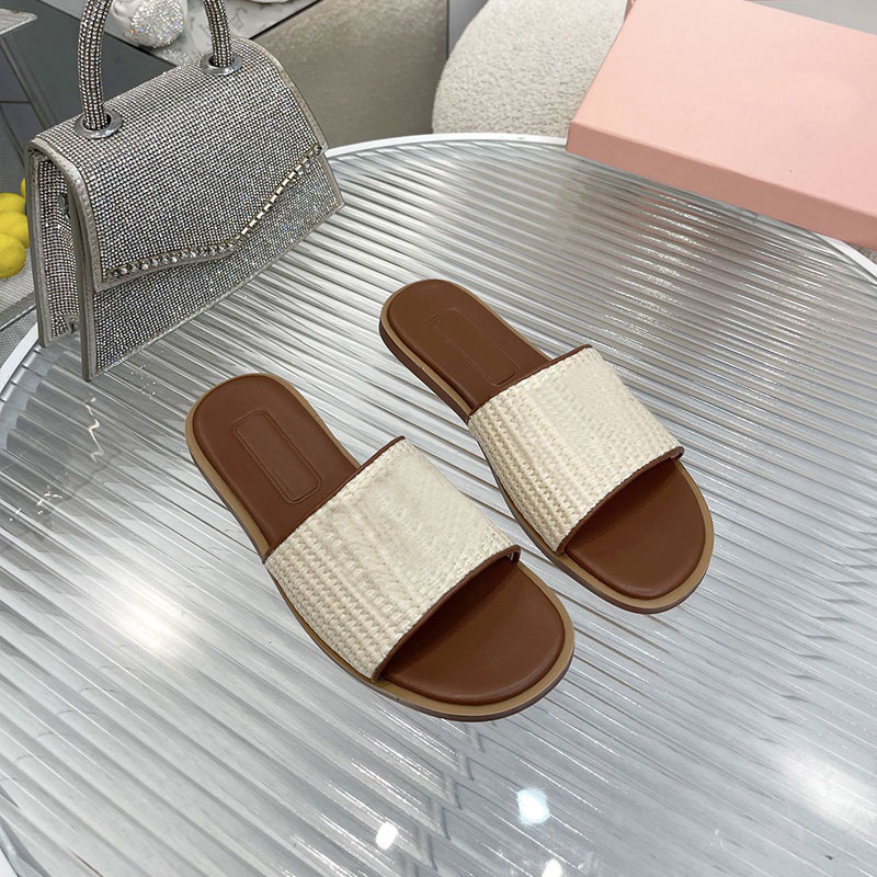 Summer Fashion Slippers Outdoor Casual Womens Flat Sandals Letter Logo