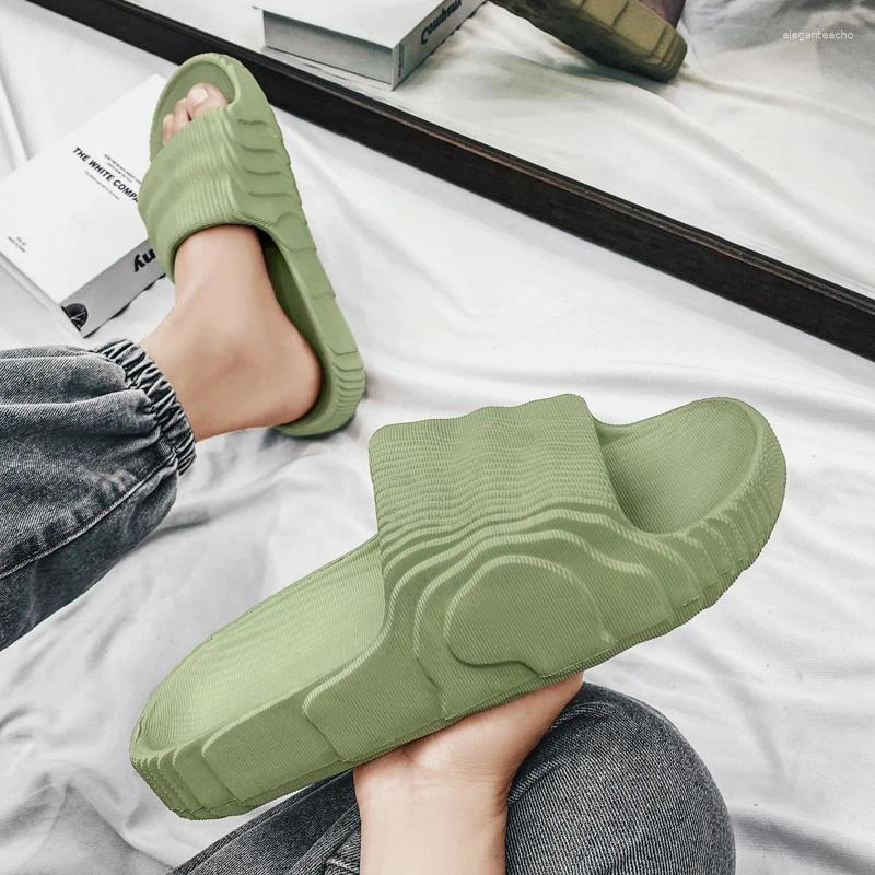 Slippers 2024 Man Summer Beach Fashion Eva Soft Women Sandals Thick Platform Leisure Ladies Indoor Bathroom Anti-slip Shoes