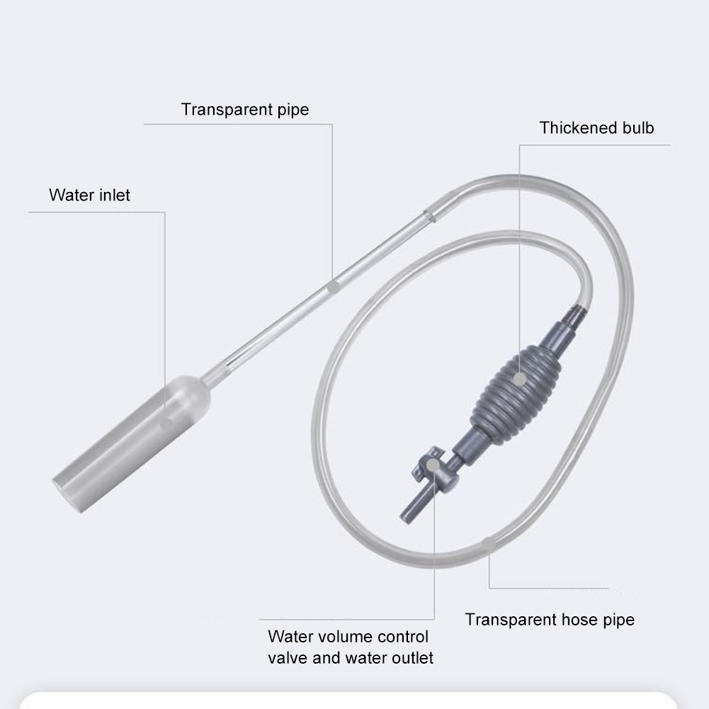 Fish Tank Water Changer Air Pump Cleaning Tool 1.5m Handheld Aquarium Gravel Cleaner Vacuum Siphon Pump With Filter Nozzle