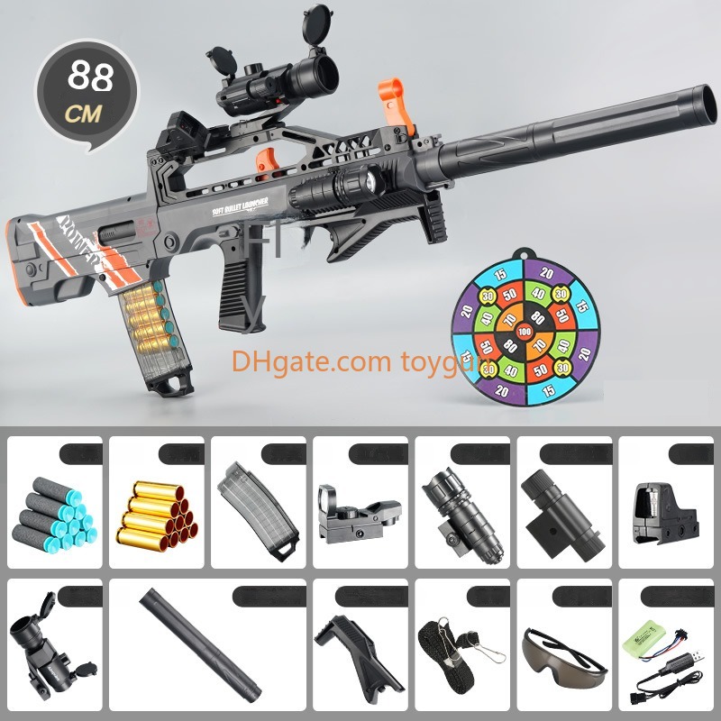 M416 QBZ Electric Manual 2 Modes Rifle Sniper Soft Bullet Toy Gun Automatic Blaster Shooting Toy Launcher For Boys Adults CS Fighting