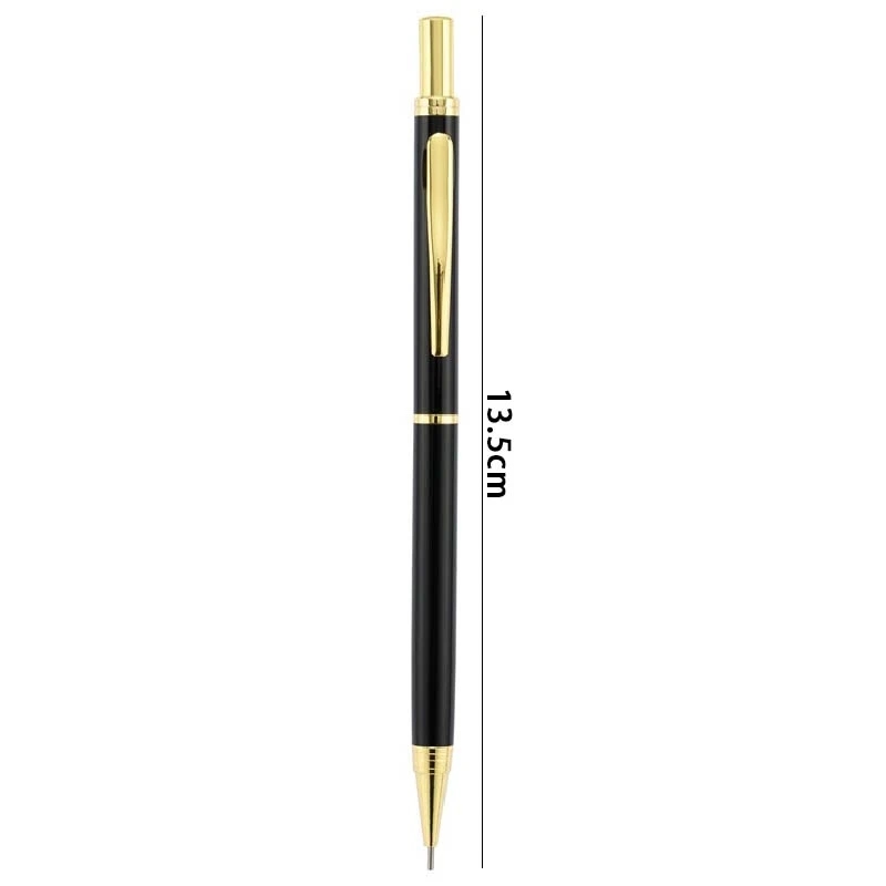 Luxury Full Metal Mechanical Pencil 0.5mm Lead Gold Silver Pen Holder Art Design Sketch Painting Pencil Korean School Stationery