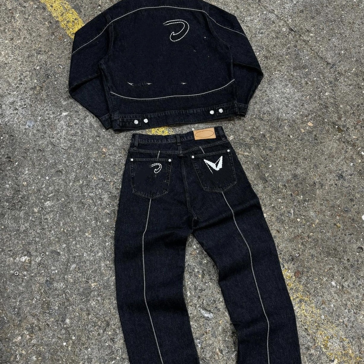 Designer Men's Tracksuits New Advanced Minimalist Loose Casual Jeans and Denim Jacket