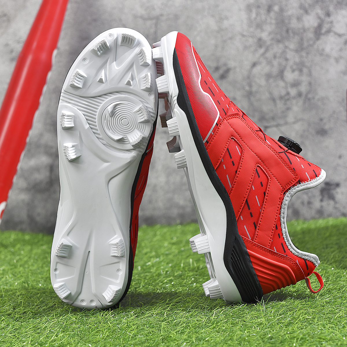 Men's Baseball Shoes Training Long Spikes Softball Shoes Non-slip Cleats And Turf Softball Sneakers Beginners Baseball Sneakers