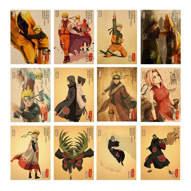Japanese Anime Naruto Canvas Painting Uchiha Itachi Naruto Jiraya Wall Art Poster Print Mural Living Room Decor Pictures Cuadros
