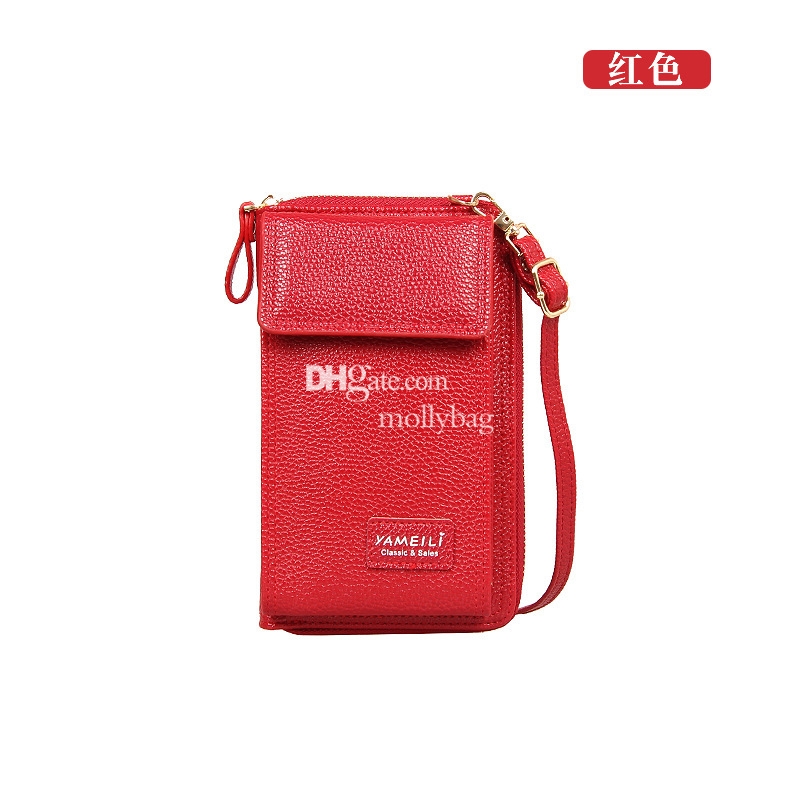 Designer Women's High Quality Fashion New Phone Wallet Multi functional Shoulder Bag PU Leather Classic Retro Crossbody Bag Multi color
