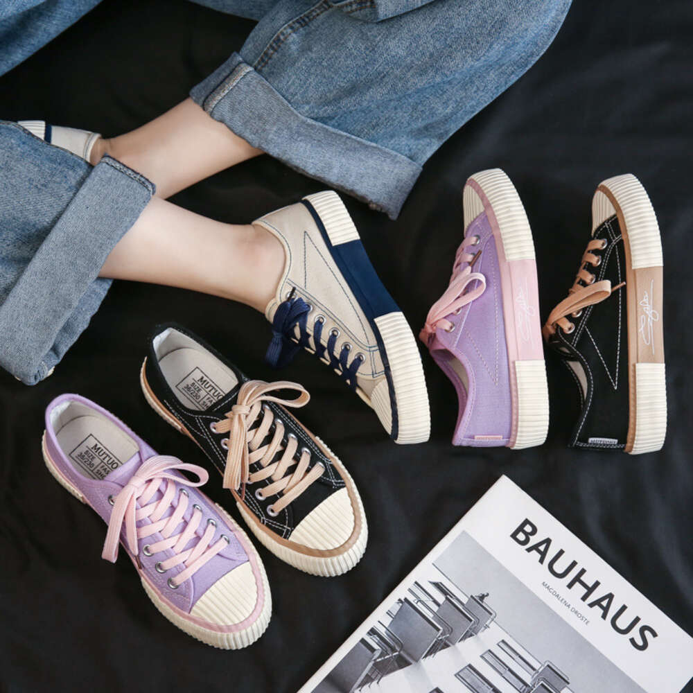 ddmynov Fubu 2024 Spring New Cookie Canvas Low Top Korean Fashion Super Hot Instagram Women's Student Shoes