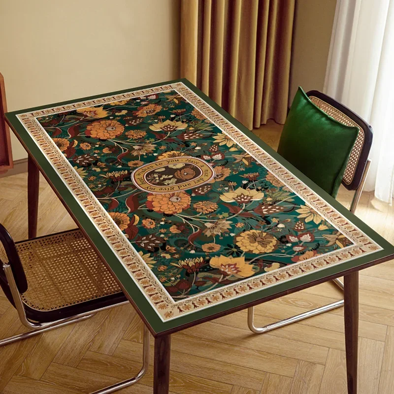 Mantel Ajustable Redondo Mantel De Mesa Transparente Toile Ciree Table YYPF01