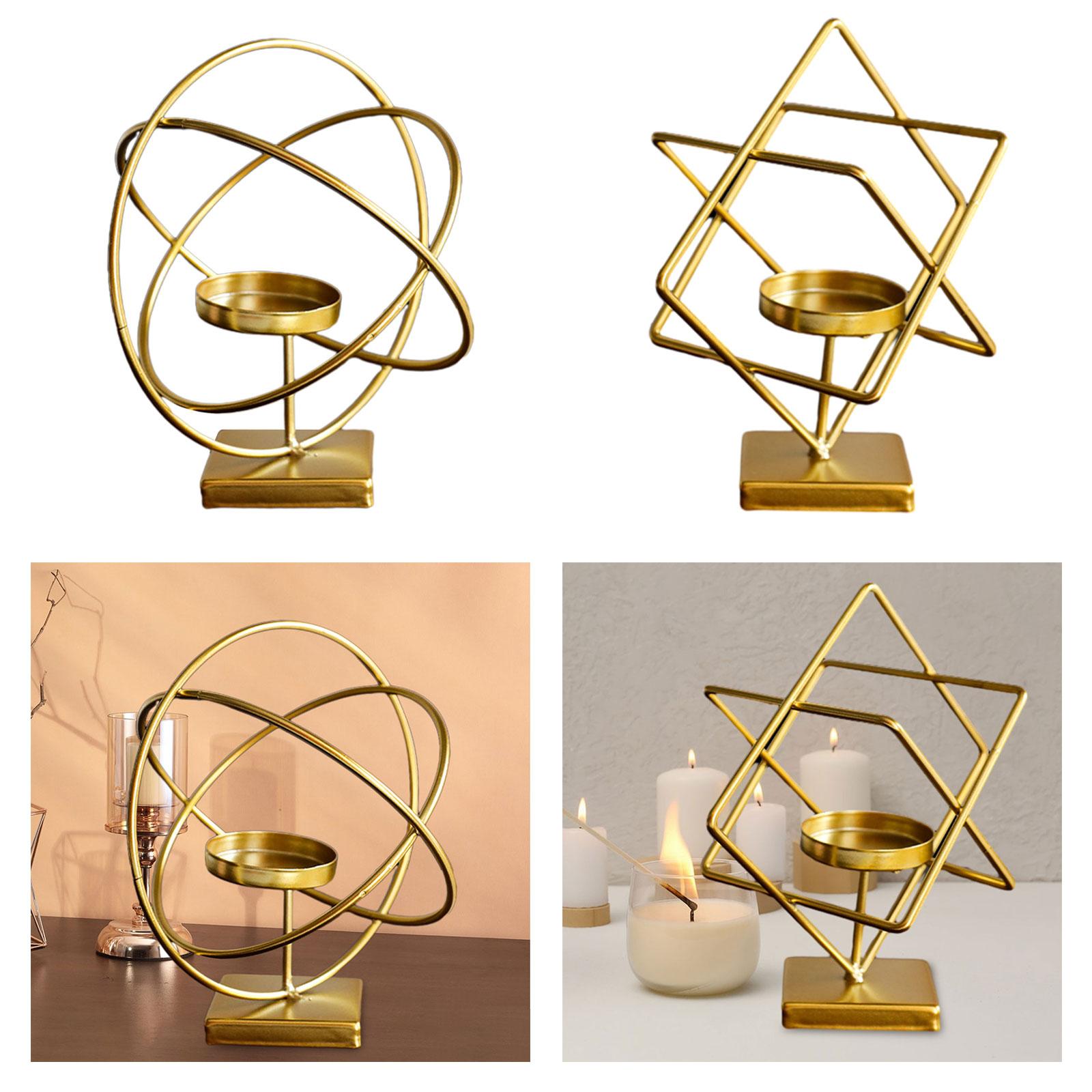 Pillar Candle Holder Home Metal Dinner Candelabrum Desktop Candlestick for Wedding Festival Christmas Halloween Thanksgiving H260310
