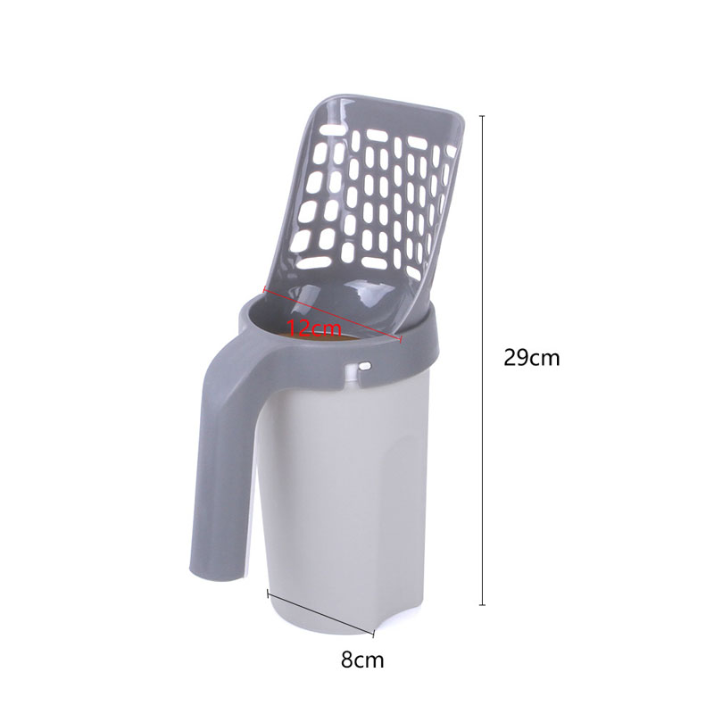 Cat Litter Shovel Scoop One-Piece Filters Removable Portable Commode Picker Cat Litter Box Cleaning Supplies Pet Accessories