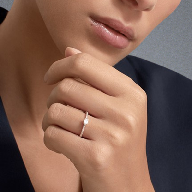 love diamond ring designer jewlery women engagement wedding rings luxury moissanite ring Rose gold Silver Titanium