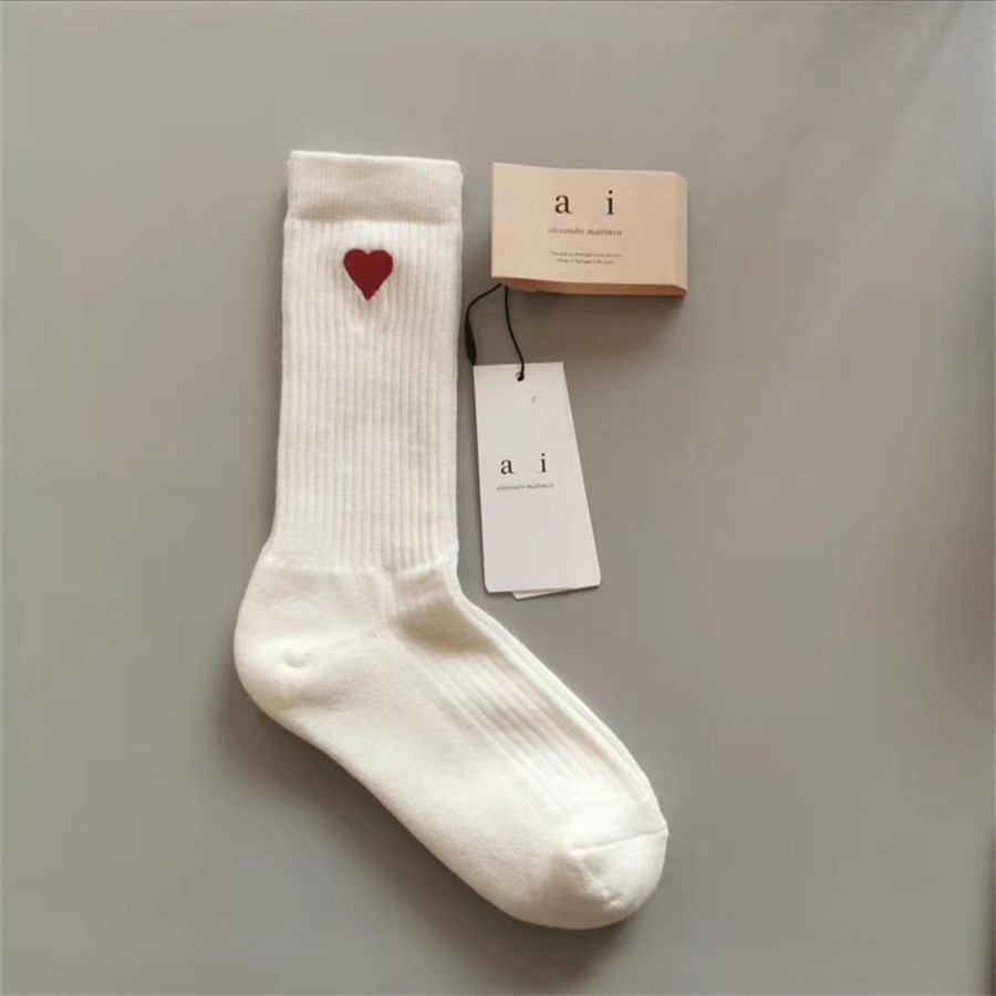Stylish Unisex Sports Letter Print Cotton Mid Tube Socks In 12 Colors For All Seasons