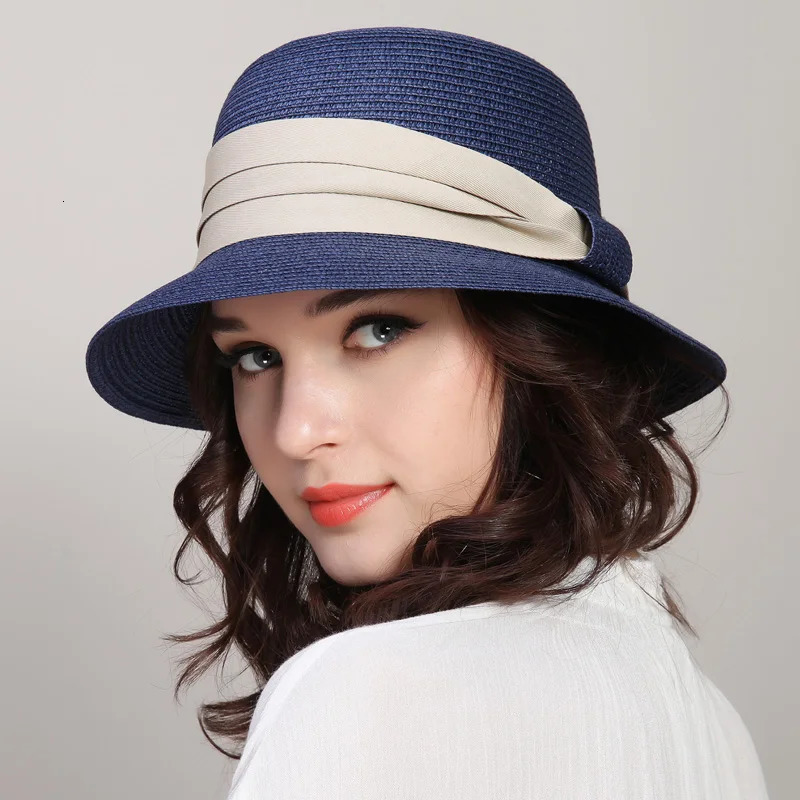 Arrival Sun Beach Hat Female Summer Sun Cap Foldable Travel Straw Hat Students Travel Folding Hat Girls Travel Hat B-7842 240528