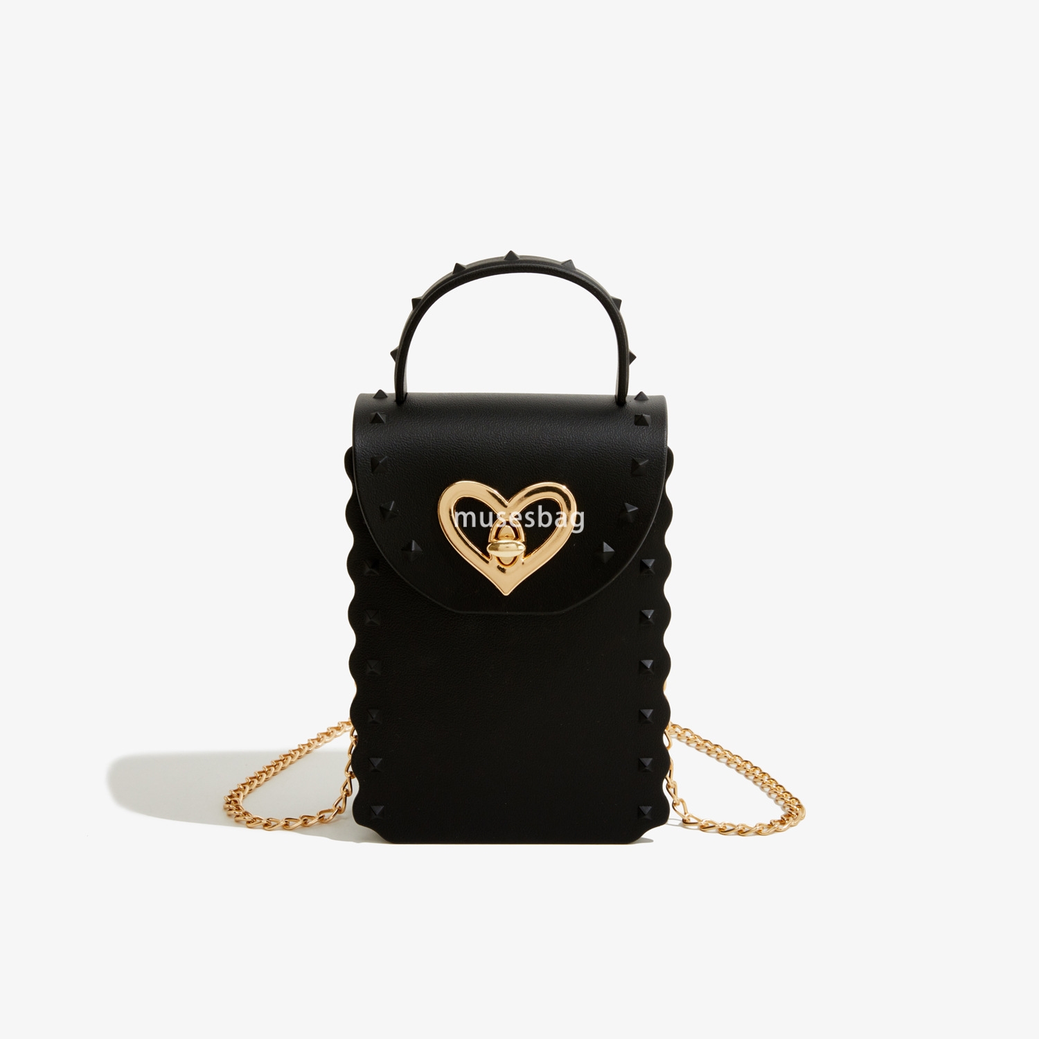 High quality women handbag jelly bag Mini bag rivet mobile phone bag French mini children bag Women crossbody bag