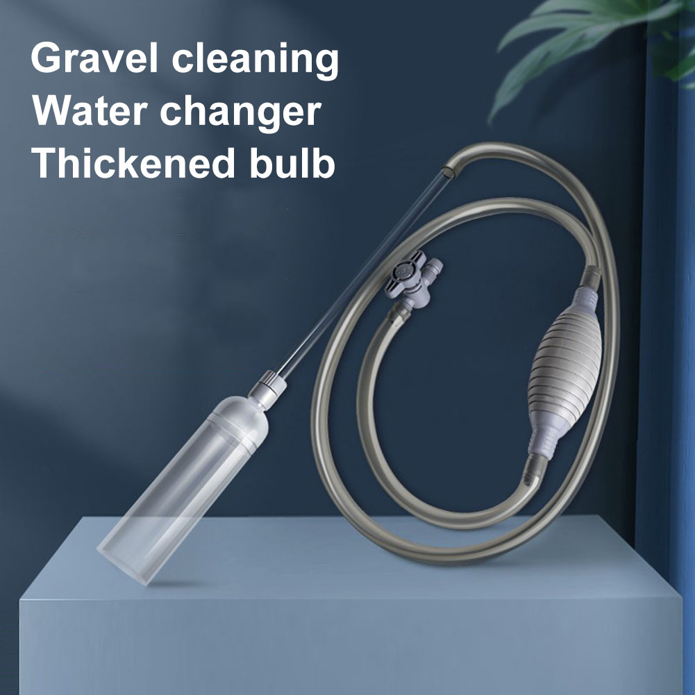 Fish Tank Water Changer Air Pump Cleaning Tool 1.5m Handheld Aquarium Gravel Cleaner Vacuum Siphon Pump With Filter Nozzle