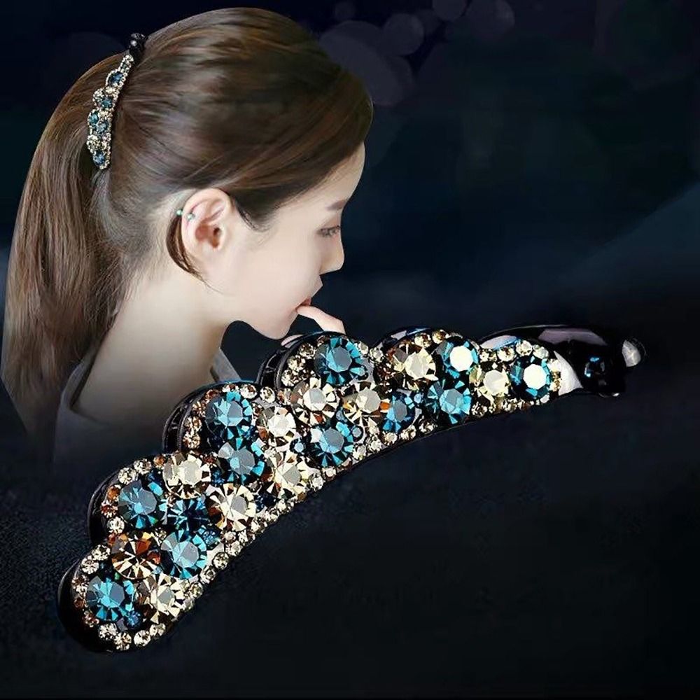 Hair Claw Simple For Women For Girl Vertical Clip Diamond Hair Accessories Banana Clip Ponytail Holder Korean Style Hair Clip