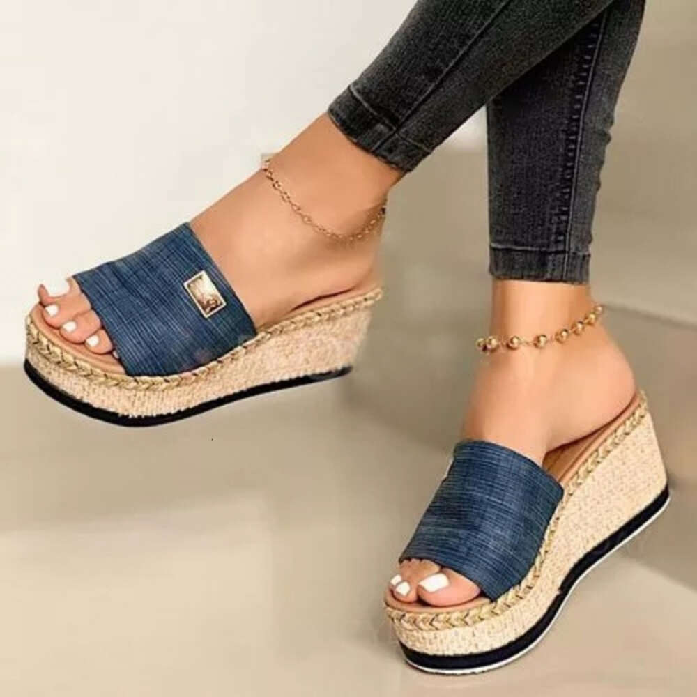 Ddmysheep Females Womens High Heels Sandal Summer Leisure Wedges Sandals New Outdoor Beach Slippers Women Platform Mules Slipper Plus Size Synonyms S 