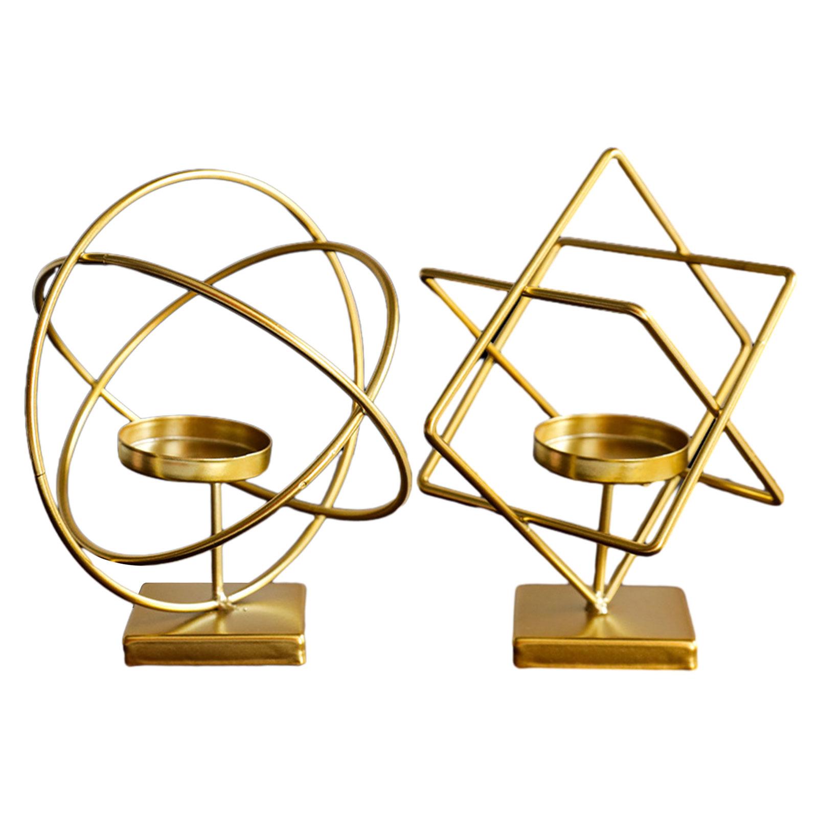 Pillar Candle Holder Home Metal Dinner Candelabrum Desktop Candlestick for Wedding Festival Christmas Halloween Thanksgiving H260310