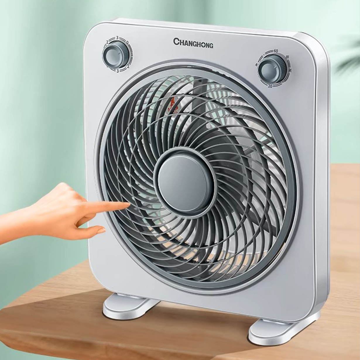 Electric fan, household desktop rotary fan, light tone table fan, bed small fan