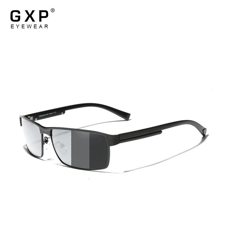 GXP Fashion Pochromic Sunglasses For Men Women Polarized Outdoor Protection Eyewear Rectangular Full Frame Glasses UV400 240528