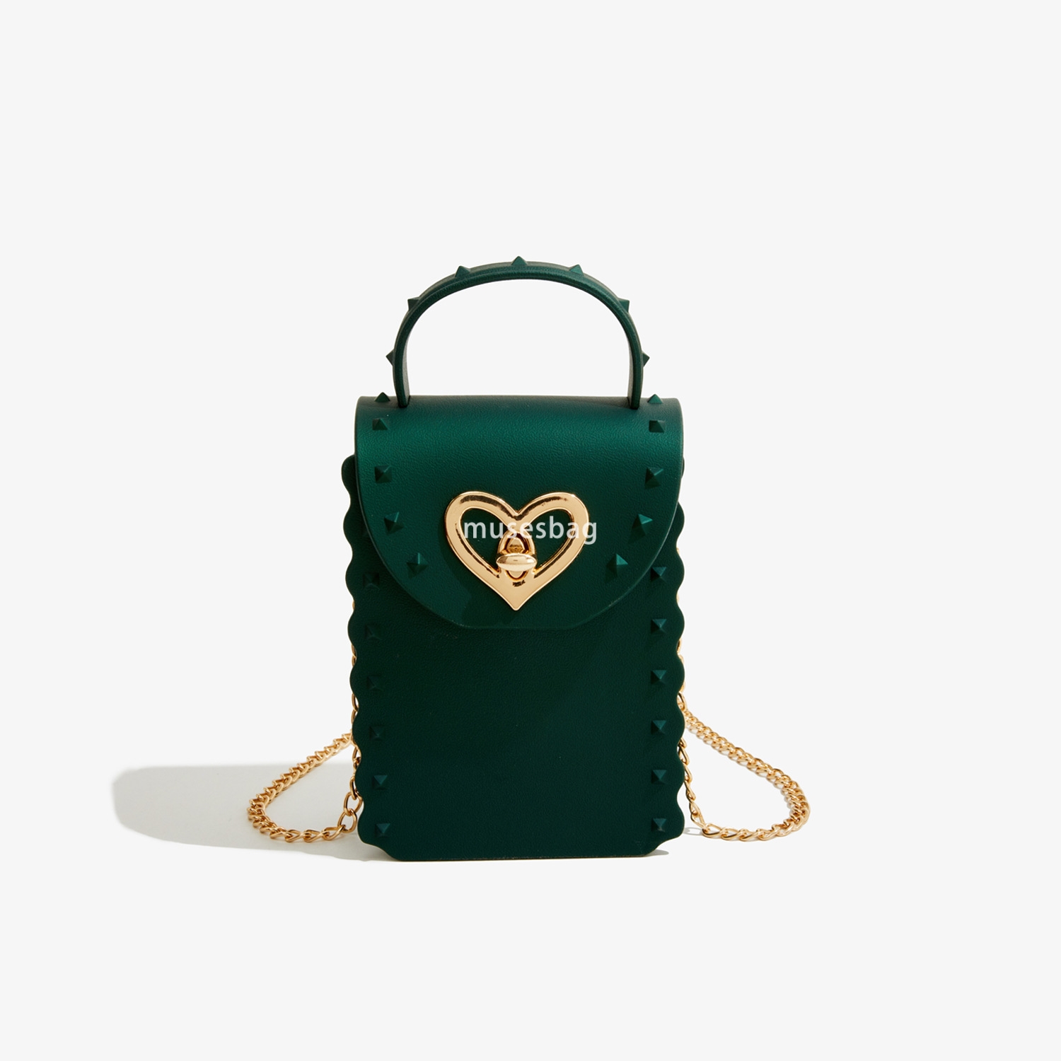 High quality women handbag jelly bag Mini bag rivet mobile phone bag French mini children bag Women crossbody bag