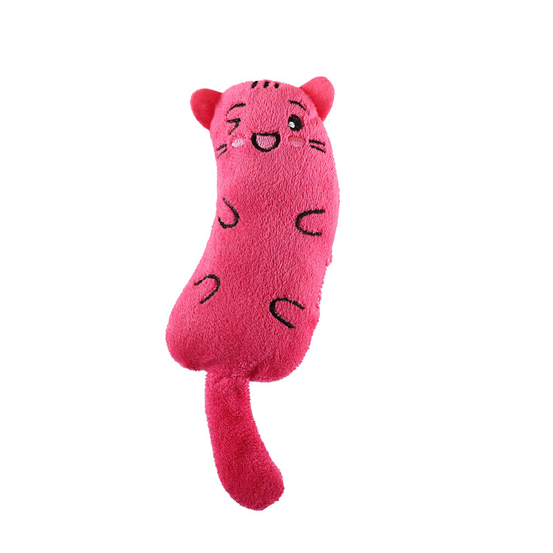Cute Funny Interactive Plush Cat Mini Teeth Grinding Caip Toys Kitten Chewing Squeaky Toy Pets Accessories Free shipping