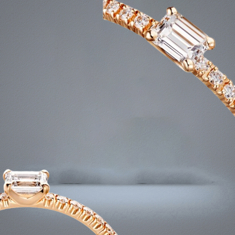 love diamond ring designer jewlery women engagement wedding rings luxury moissanite ring Rose gold Silver Titanium