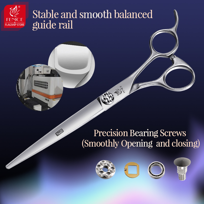 Fenice High-grade JP VG10 6.5/7/7.5 Inch Dog Beauty Grooming Scissors Kits Straight&Thinner&Curved Grooming Shears tesoura