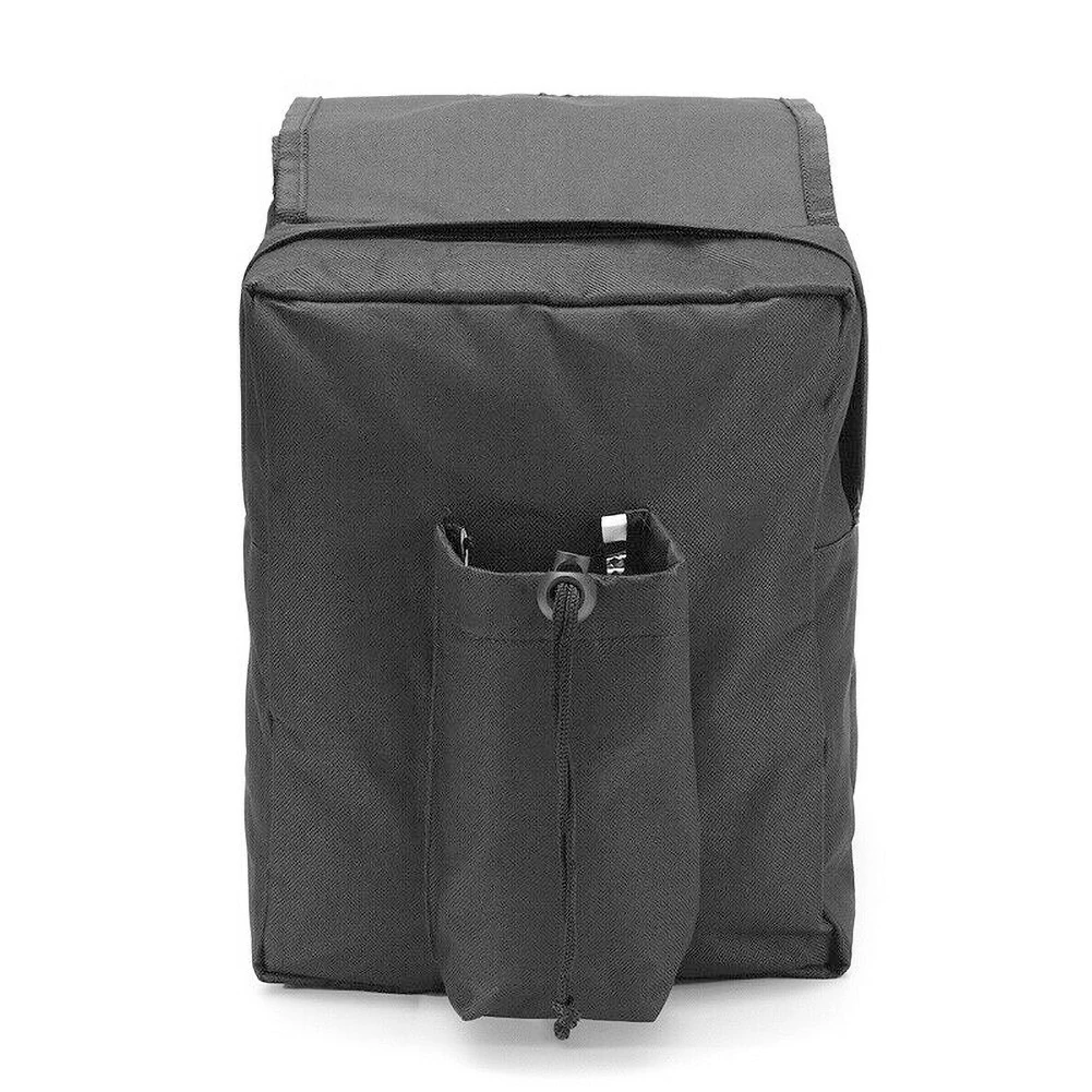 ATV UTV High Capacity Motorcycle Touring Saddle Bag Black Canvas Waterproof Panniers Motorbike Lage