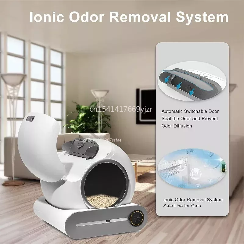 Automatic Cat Litter Box Self Cleaning 65 Large Fully Enclosed Cat Toilet with App Pet Product Caixa Areia Gato Fechada Toilette