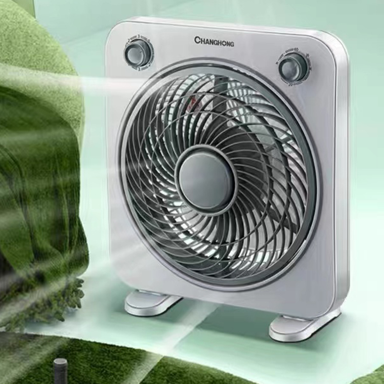 Electric fan, household desktop rotary fan, light tone table fan, bed small fan