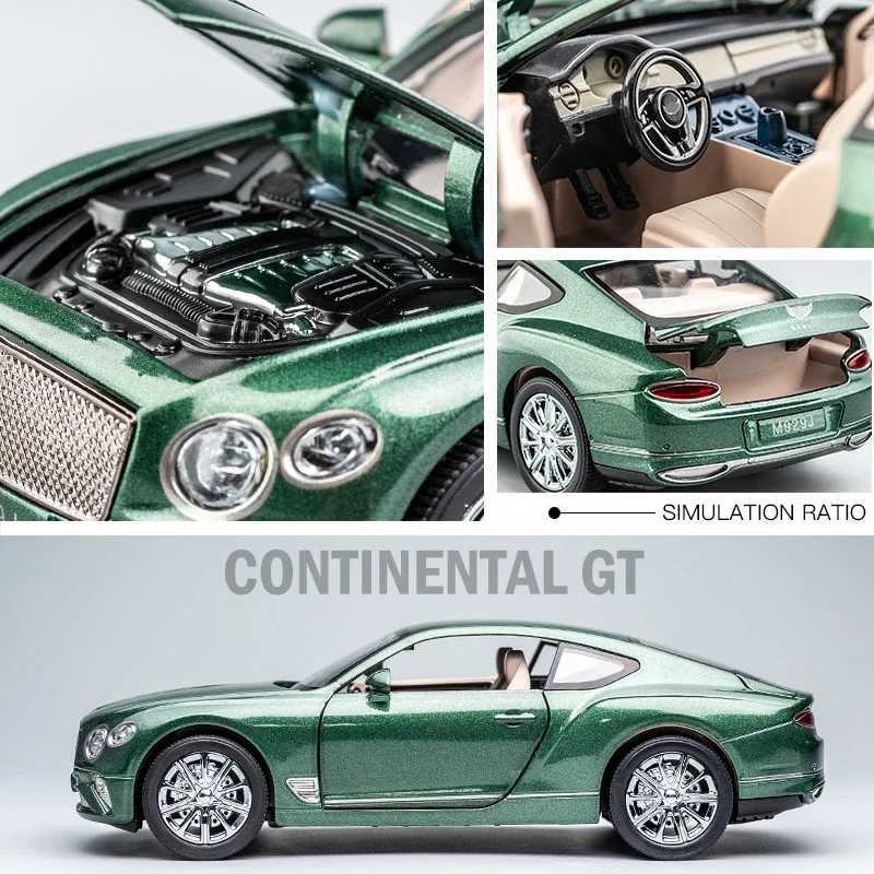Diecast Model Cars 1 24 Bentley Continental GT Alloy Luxy Car Model Diecasts Simulation Metal Car Model Sound Light Collection Childrens Toys Gift