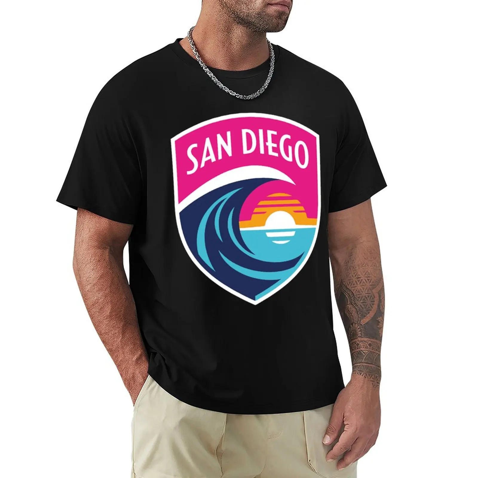 San Diego Wave FC T-shirt tees anime Short sleeve tee big and tall t shirts for men