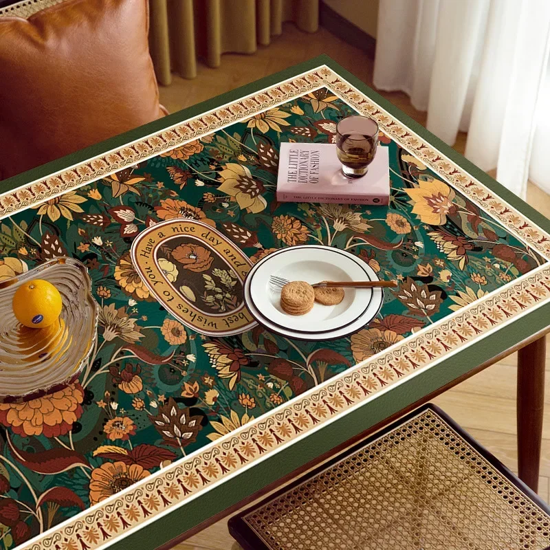 Mantel Ajustable Redondo Mantel De Mesa Transparente Toile Ciree Table YYPF01