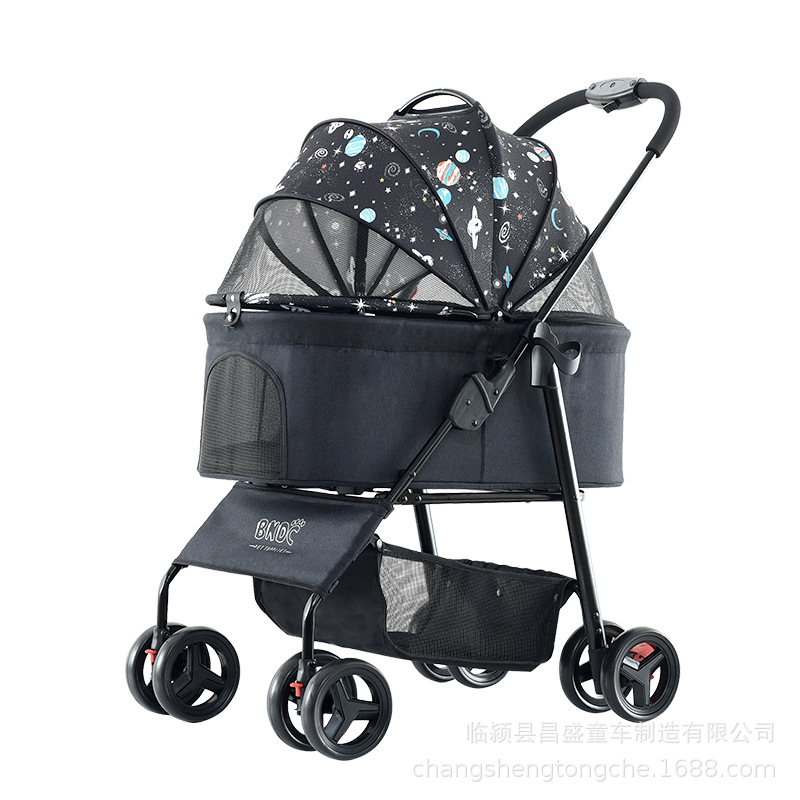 High Quality Strong And Durable Metal Can Separate Small Portable Pet Stroller Outdoor Travel Of Cats And Dogs For Pet Stroller