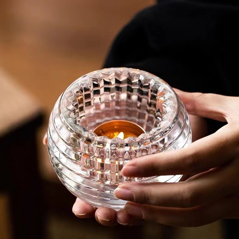 Beatiful Eatern Crystal Tea light Candle Holders Candlesticks Jar for Home Living Room Garden Office Decoration Gifts Christmas Glass Ornaments