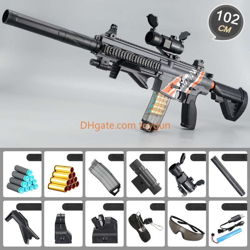 M416 QBZ Electric Manual 2 Modes Rifle Sniper Soft Bullet Toy Gun Automatic Blaster Shooting Toy Launcher For Boys Adults CS Fighting