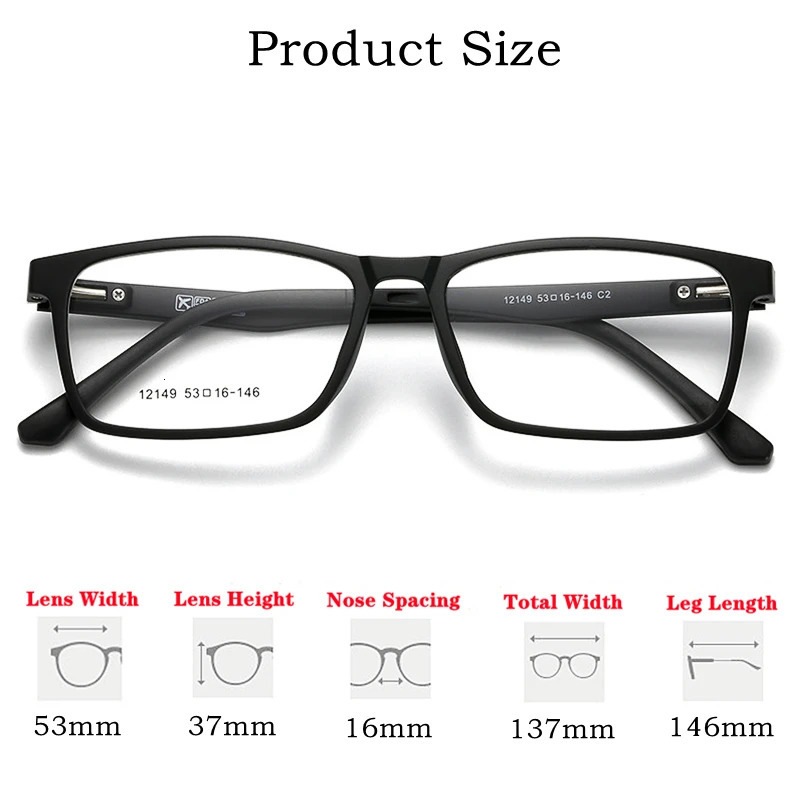 YIMARUILI 15 Fashion Magnetic Polarized Eyeglasses Square Driving Night Vision Optical Prescription Glasses Men And Women 12149 240528