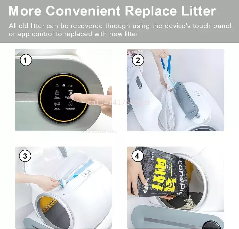 Automatic Cat Litter Box Self Cleaning 65 Large Fully Enclosed Cat Toilet with App Pet Product Caixa Areia Gato Fechada Toilette