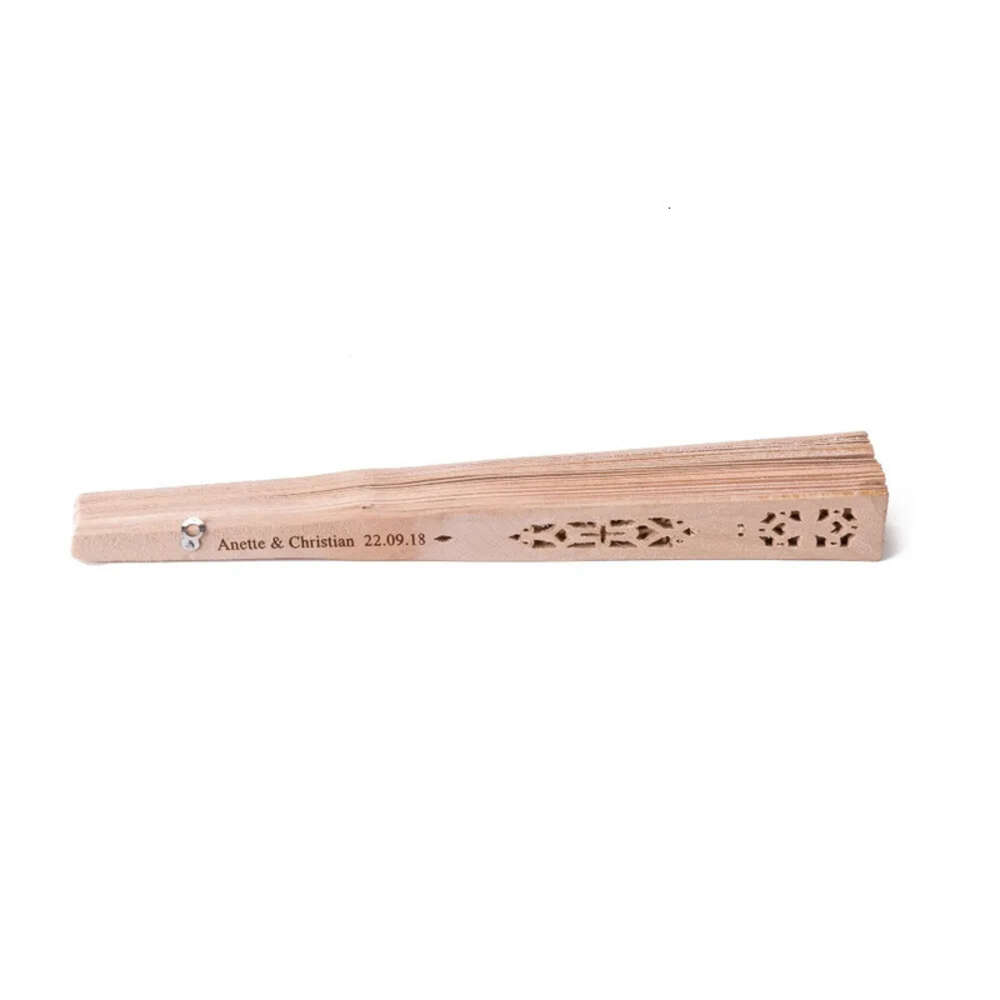 Fan Wooden 50Pcs Favors Personalized And Gifts For Guest Sandalwood Hand Wedding Decoration Folding Fans Salwood H S 0703
