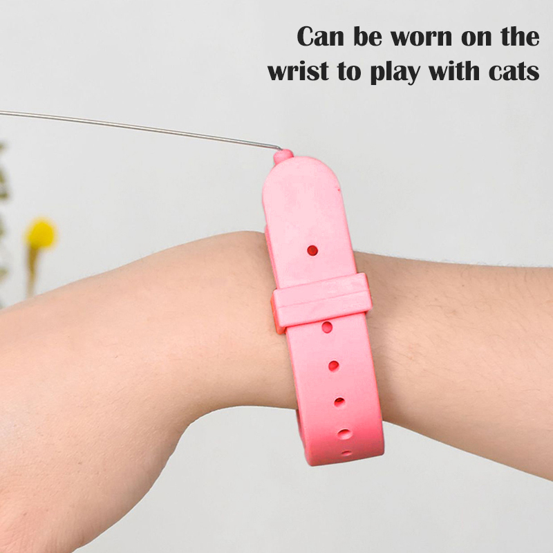 Cat Collar Toys Interactive Cat Toys Cat Teaser Stick Collar Self-help Feather Teaser Stick with Bell for Kittens Juguetes Gatos