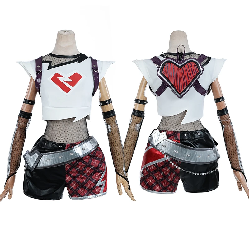 ROLECOS Game LOL Heartache & Heartthrob Vi Cosplay Costume LOL Valentine's Day New Skin Women Combat Costume Halloween Full Set